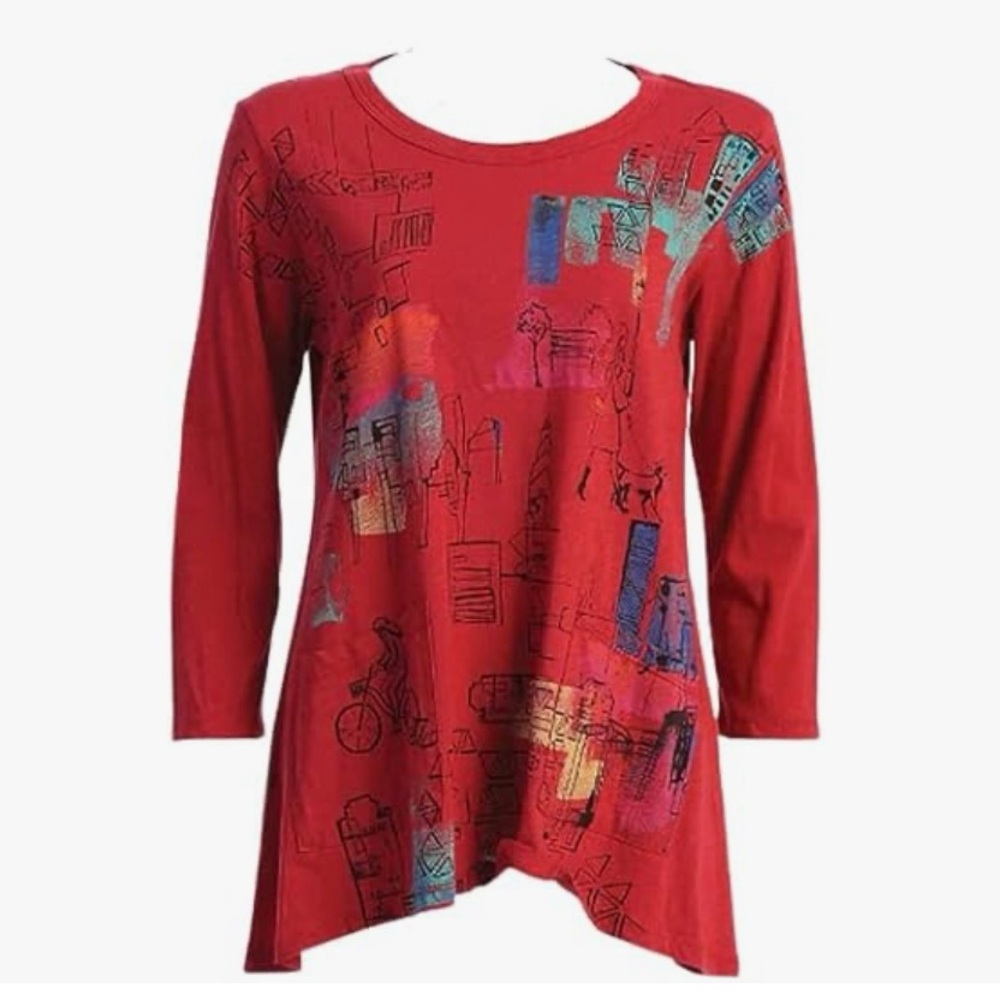 Jess & Jane graphic Tunic Size S